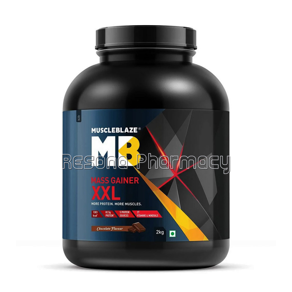 Muscleblaze Mass Gainer Xxl With Complex Carbs And Proteins In 3:1 Ratio 4.4Ib Chocolate