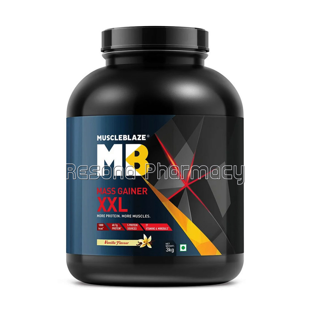 Muscleblaze Mass Gainer Xxl With Complex Carbs And Proteins In 3:1 Ratio 6.6Ib Vanilla