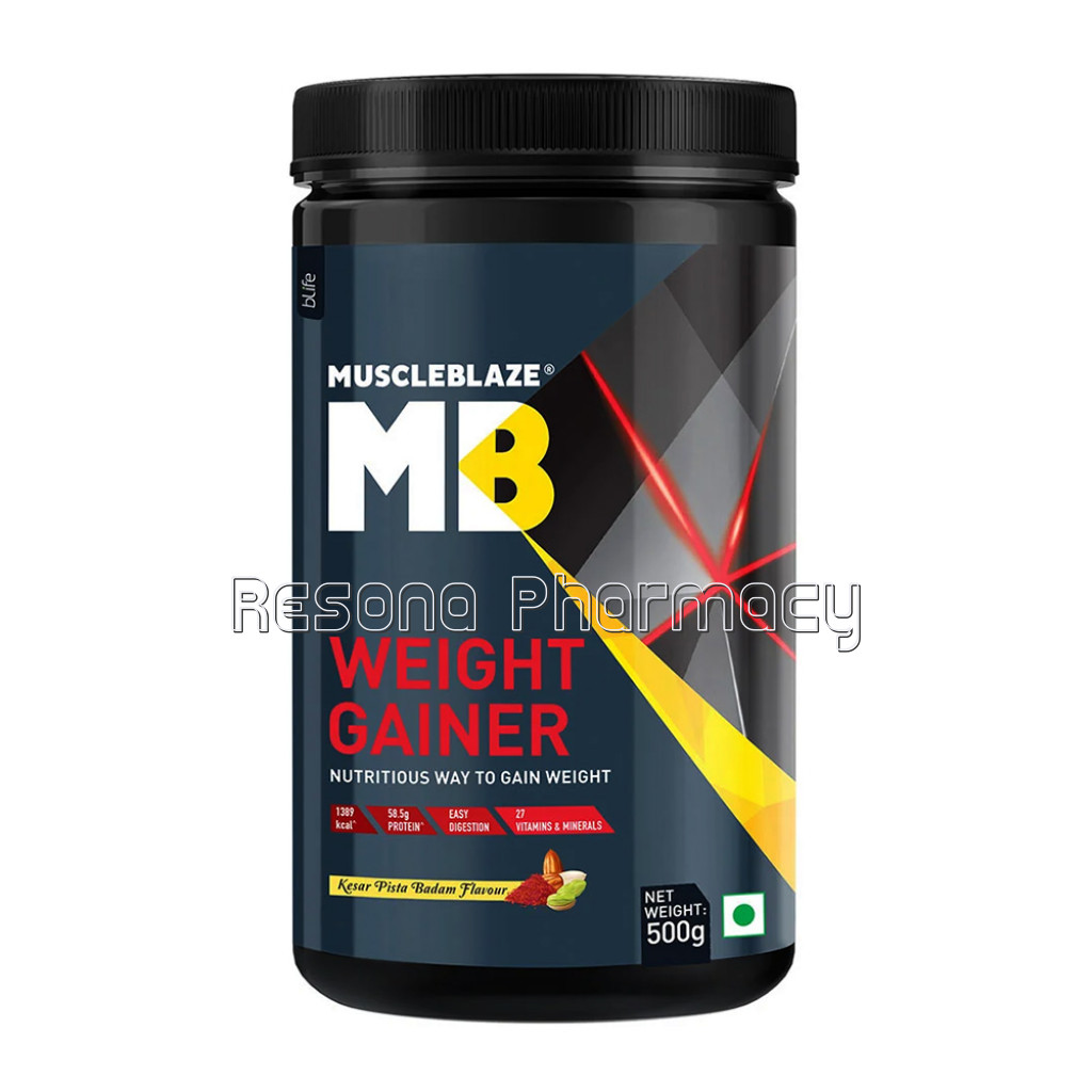 Muscleblaze Weight Gainer With Added Digezyme Kesar Pista Badam1.1Ib