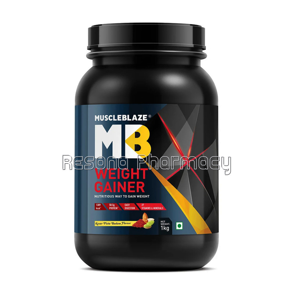 Muscleblaze Weight Gainer With Added Digezyme Kesar Pista Badam 2.2Ib