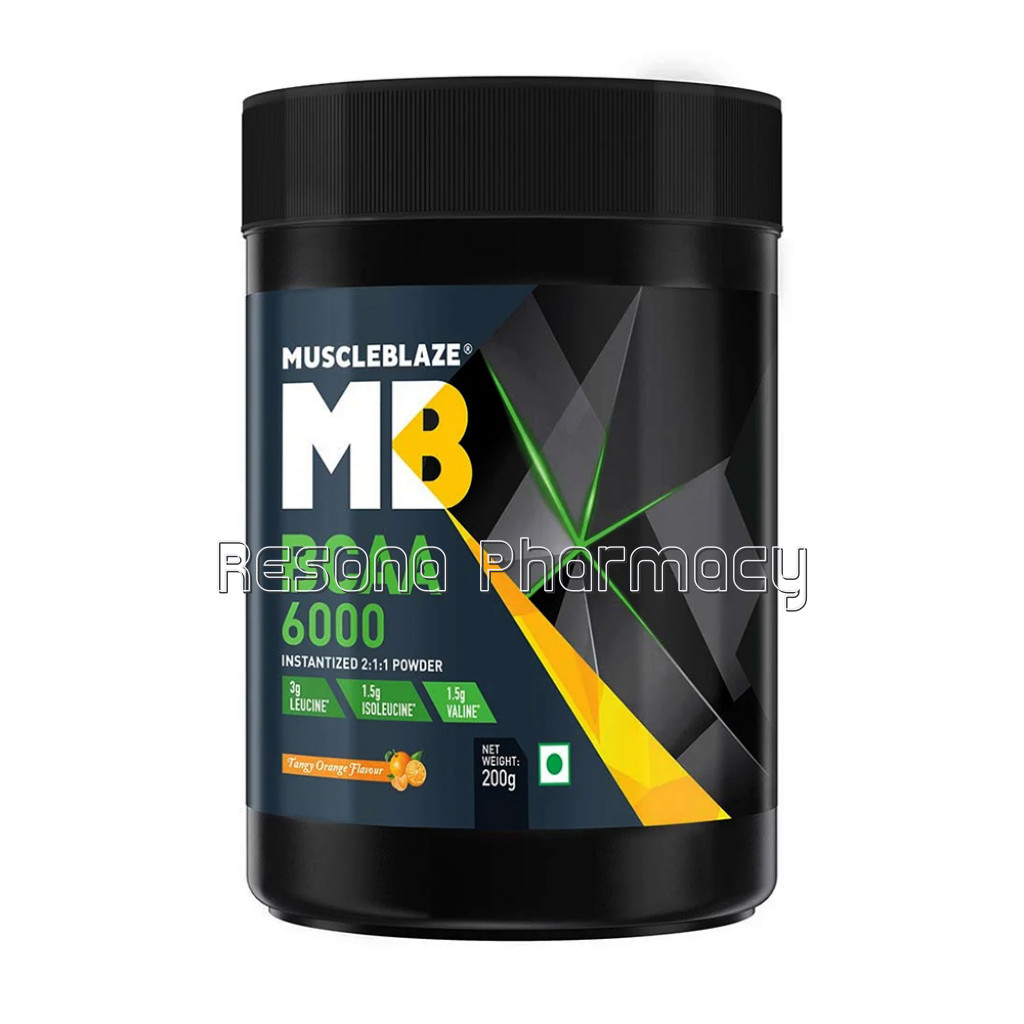 Muscleblaze Bcaa 6000 Amino Acid Supplement Powder 0.44Ib Tangy Orange