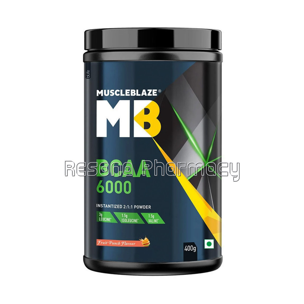 Muscleblaze Bcaa 6000 Amino Acid Supplement Powder 0.88Ib Fruit Punch