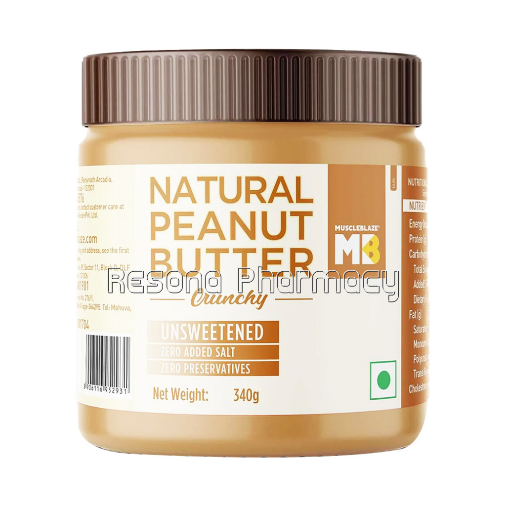 Muscleblaze NaNaturalPeanut Butter Unsweetened 0.340Kg Crunchy
