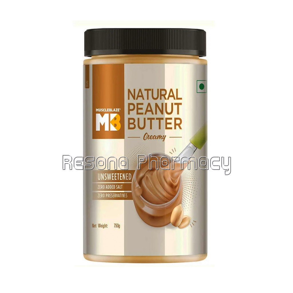 Muscleblaze NaNaturalPeanut Butter Unsweetened 0.750Kg Creamy