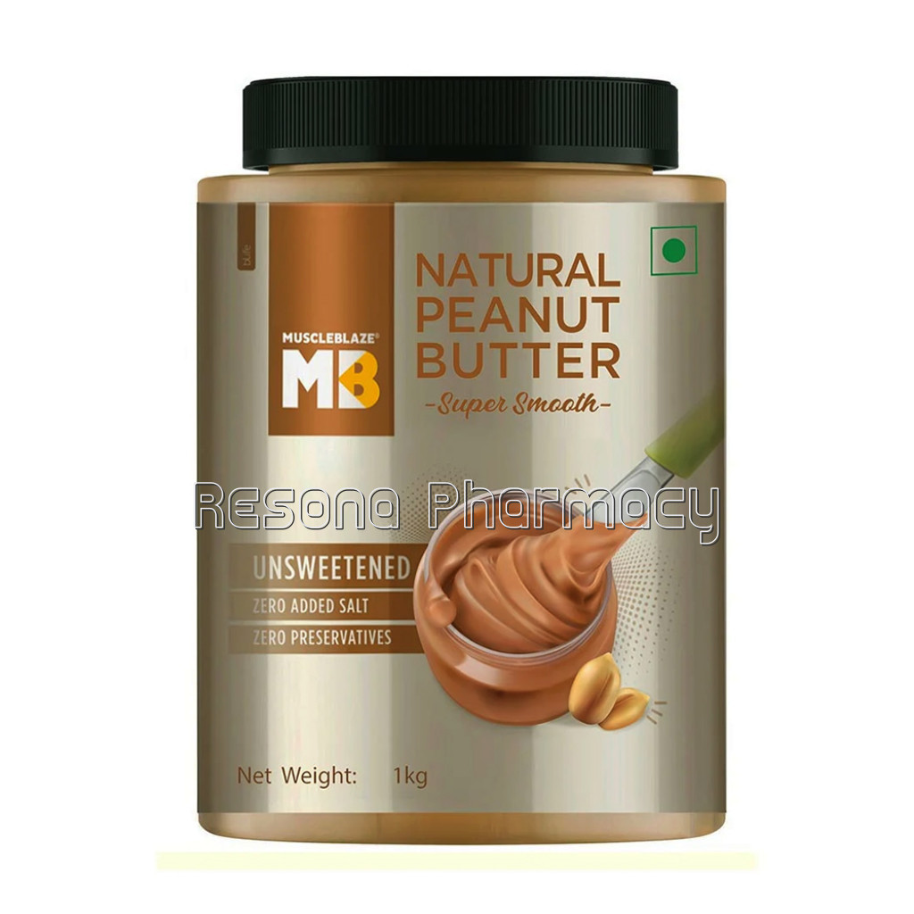 Muscleblaze NaNaturalPeanut Butter Unsweetened 1Kg Super Smooth