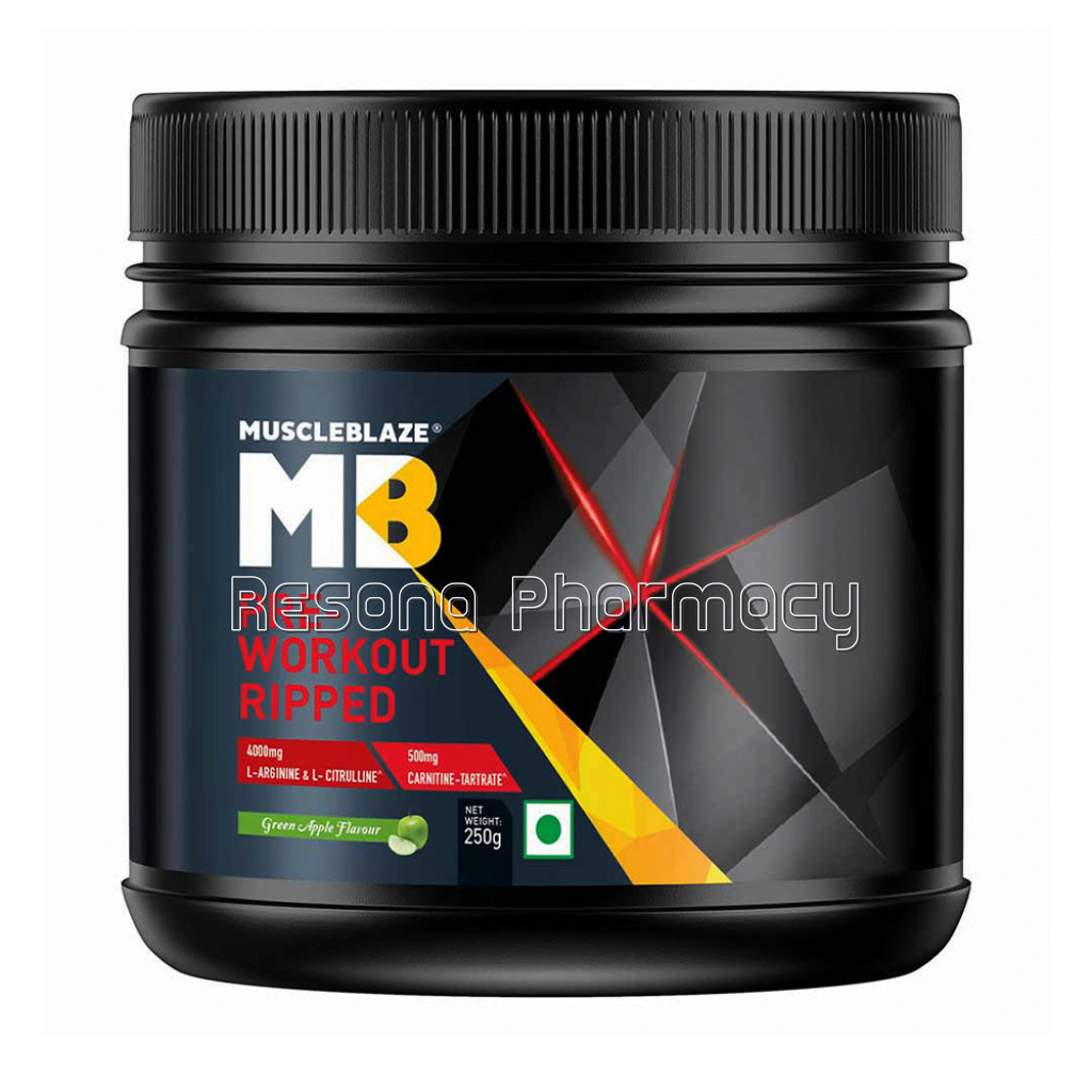 Muscleblaze Pre Workout Ripped 0.55Ib Green Apple