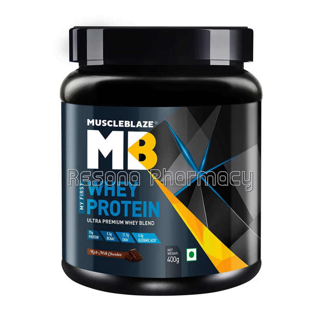 Muscleblaze My First Whey Protein Supplement Powder 0.88Ib Rich Milk Chocolate