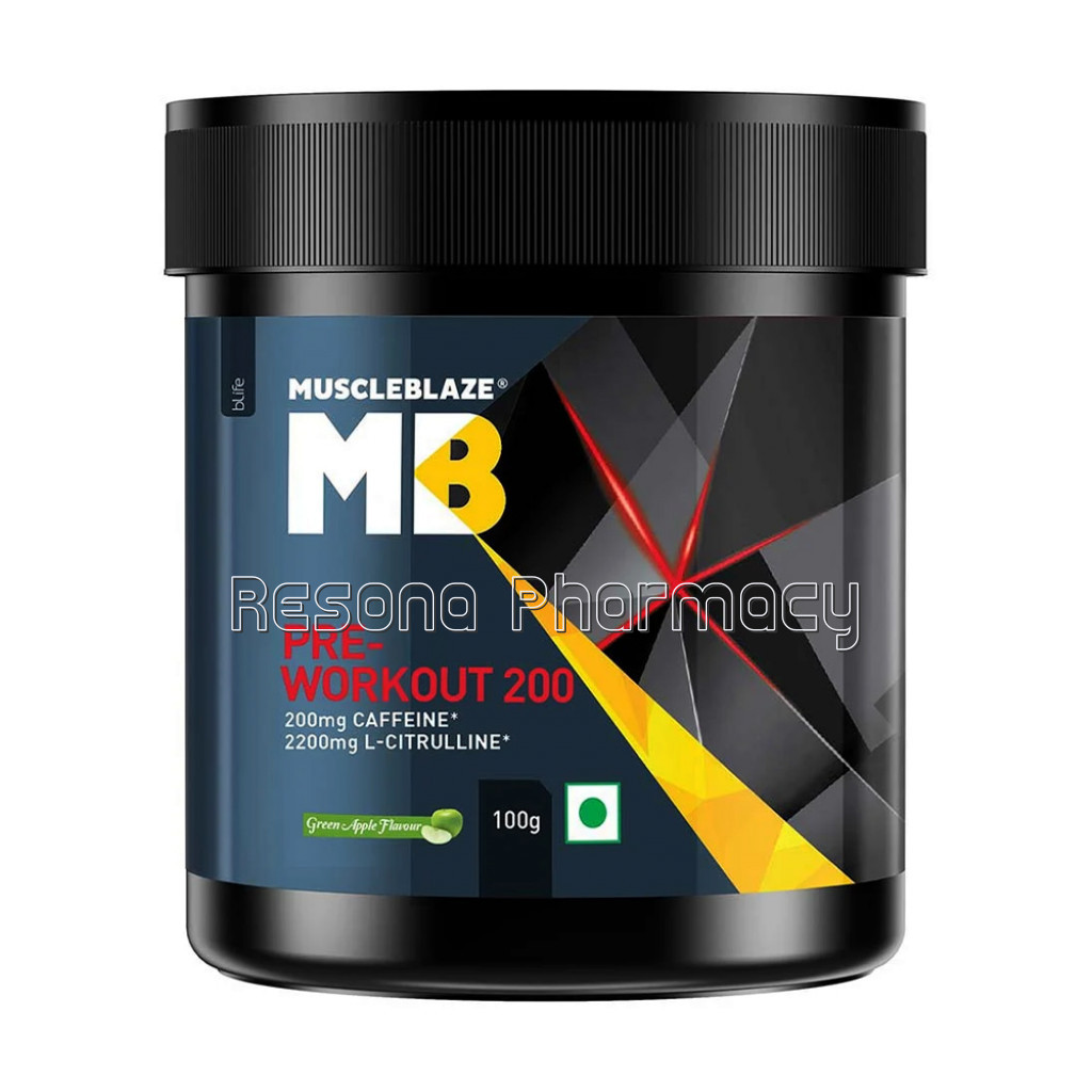 Muscleblaze Pre Workout 200 0.22Ib Green Apple