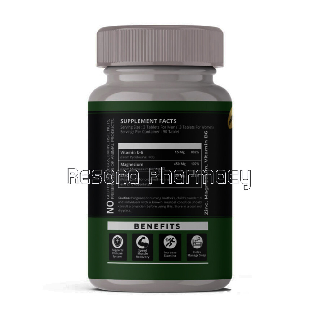 Upgevit Optimum Nutrition Zma, For Immune Support, Muscle Recovery And Endurance Supplement For Men And Women – 90 Veg Tablets