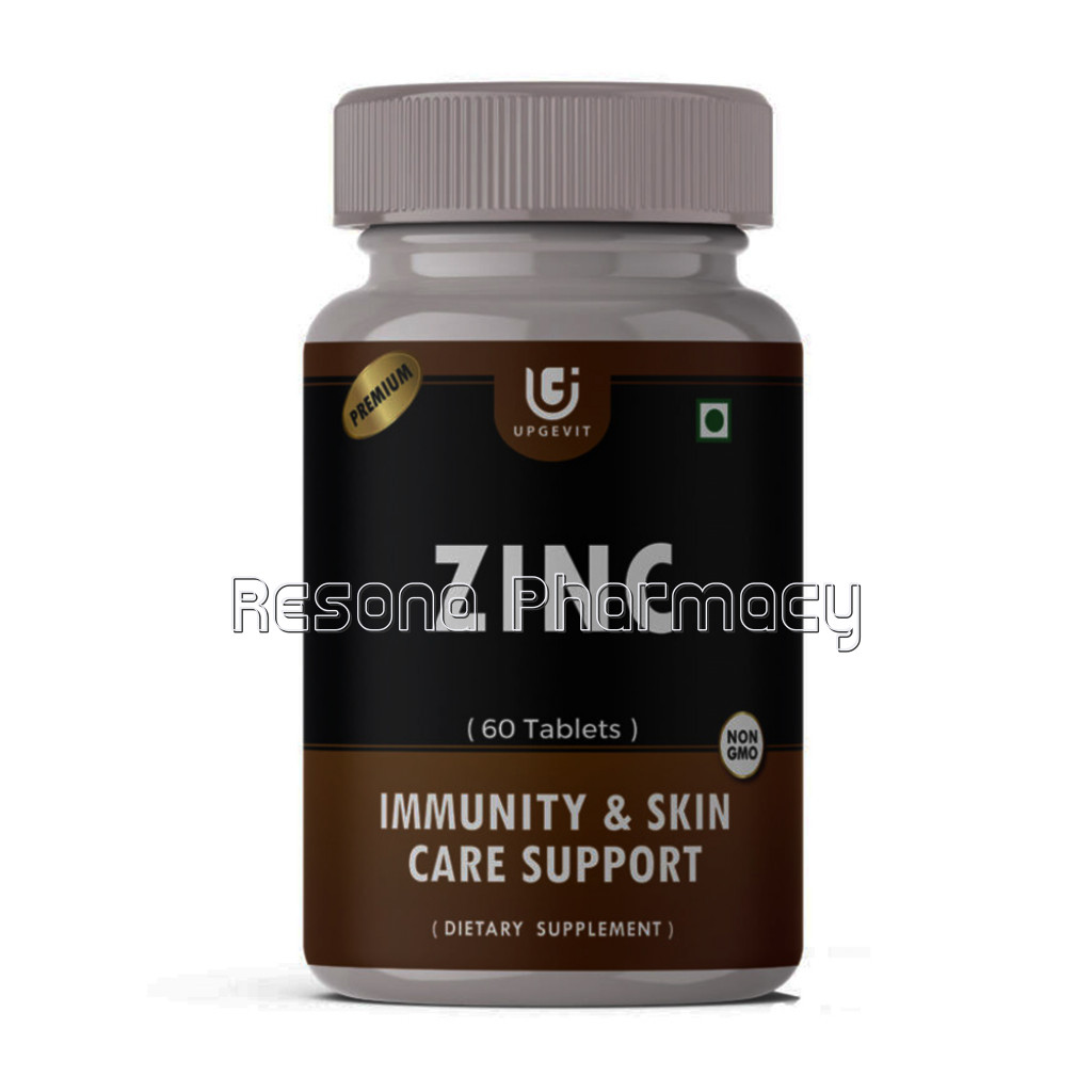 Upgevit Zinc Sulphate 50Mg Supplement Immunity, Antioxidant and Skincare Support – 60 Veg Tablets