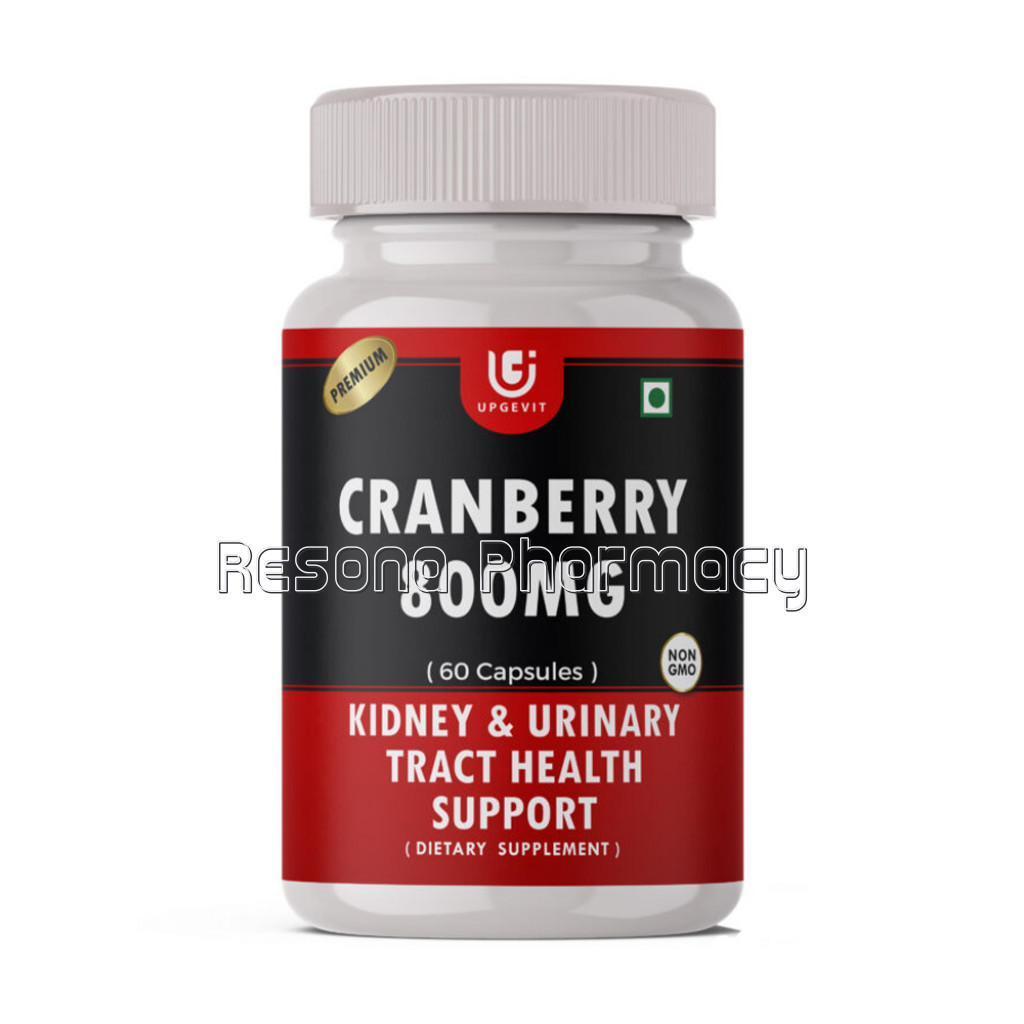 Upgevit Cranberry Capsules For Urinary Tract Health (Uti) , Kidney Health, Bladder Support Triple Strength Ultimate Potency Non Gmo, Gluten Free Cranberry Pills Supplements – 60 Capsules