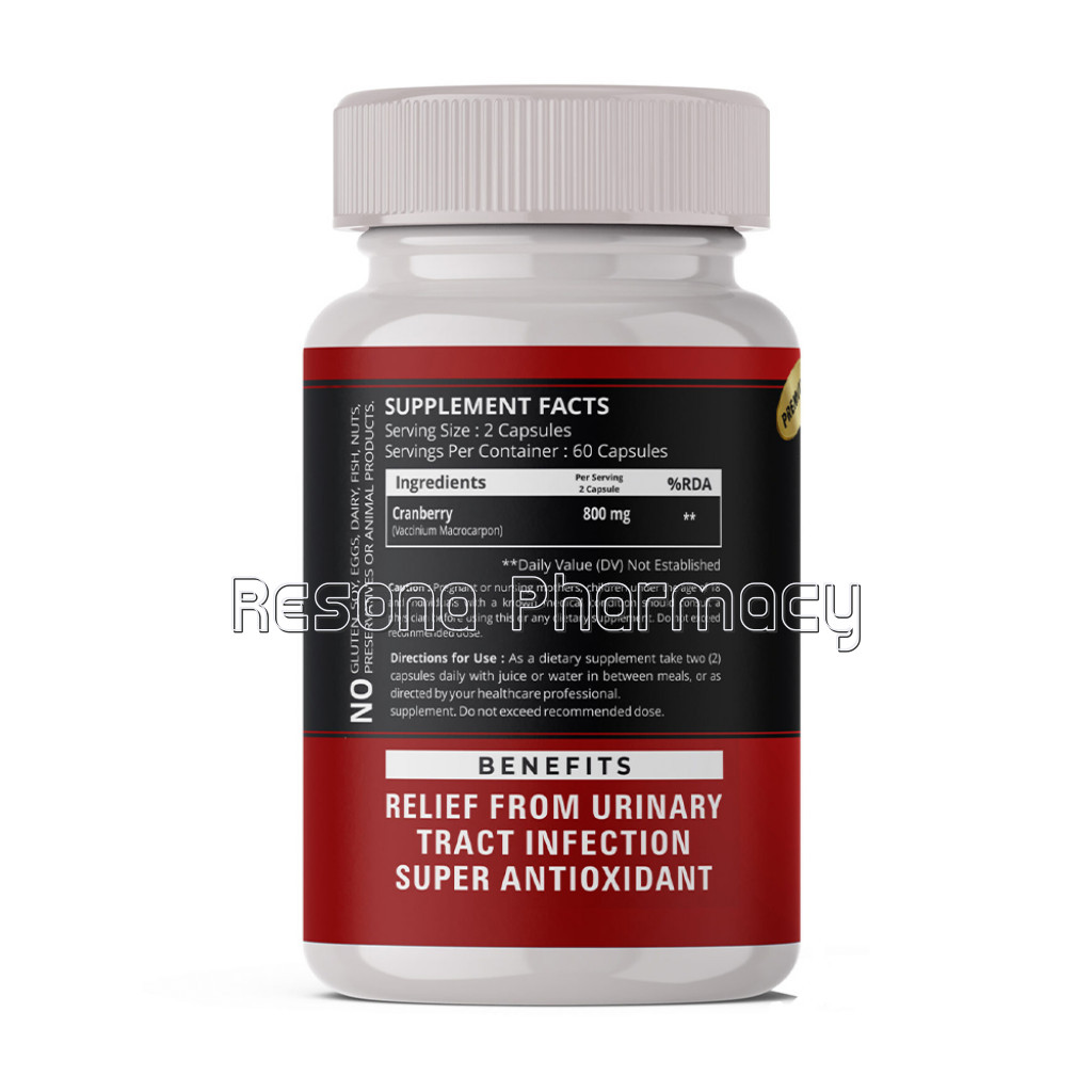 Upgevit Cranberry Capsules For Urinary Tract Health (Uti) , Kidney Health, Bladder Support Triple Strength Ultimate Potency Non Gmo, Gluten Free Cranberry Pills Supplements – 60 Capsules