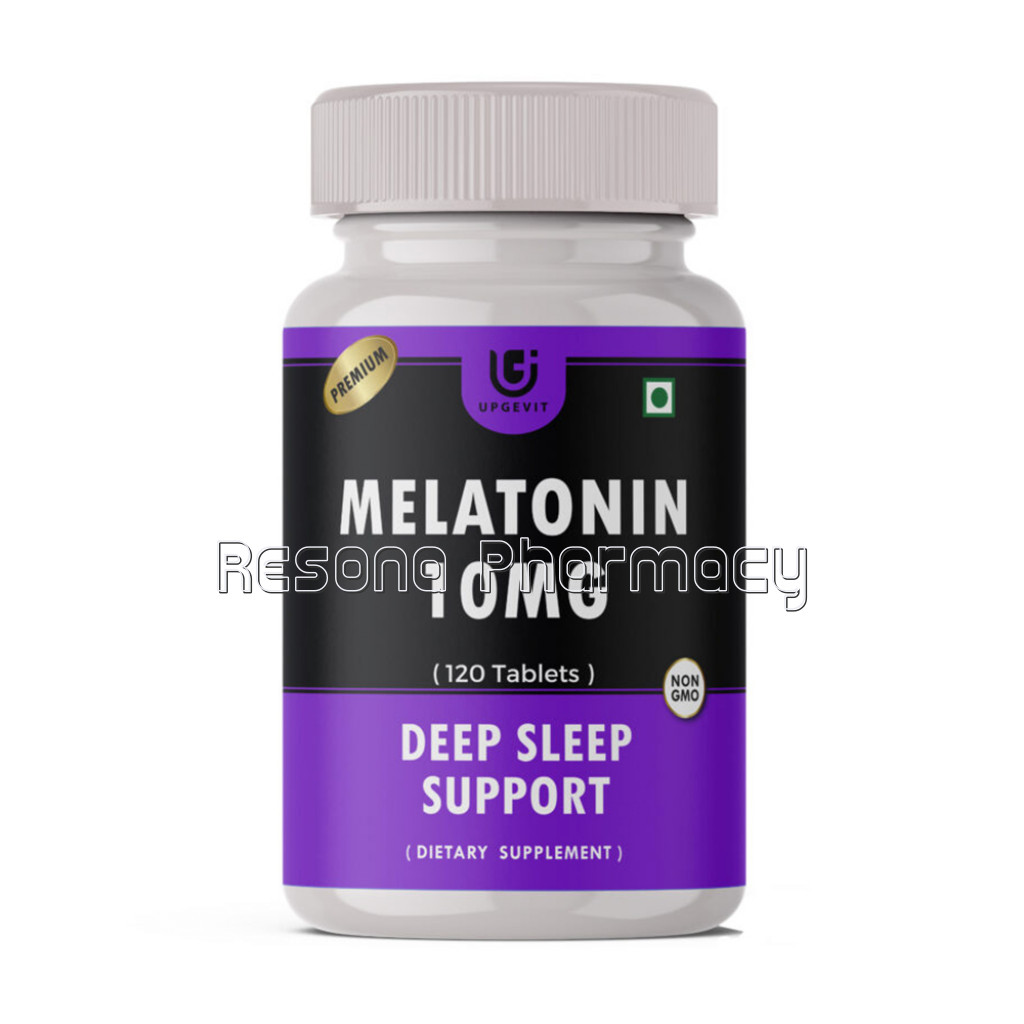 Upgevit Melatonin Supplement For Fast Dissolve Tablets, Helps You Fall Asleep Faster, Stay Asleep Longer, Smooth Sleep Easy To Take, Dissolves In Mouth, Faster Absorption, Maximum Strength, 10Mg – 120 Tablets