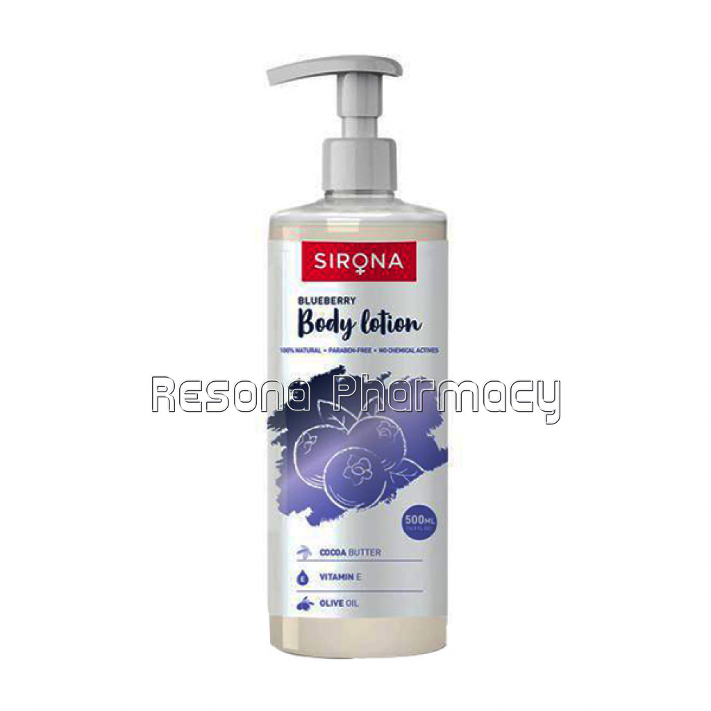 Sirona NaNaturalBlueberry Body Lotion With Cocoa Butter, Vitamin E And Olive Oil   500Ml