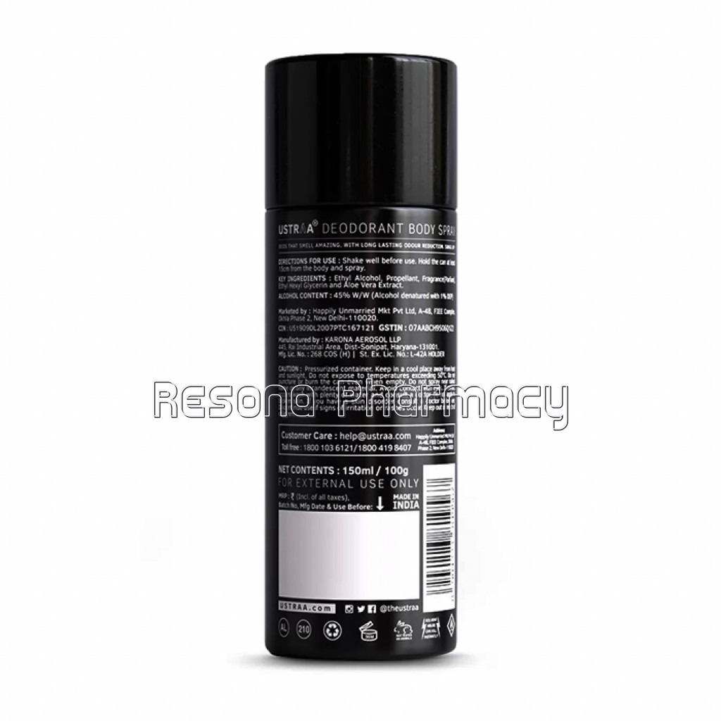 Black Deodorant Body Spray   150 Ml