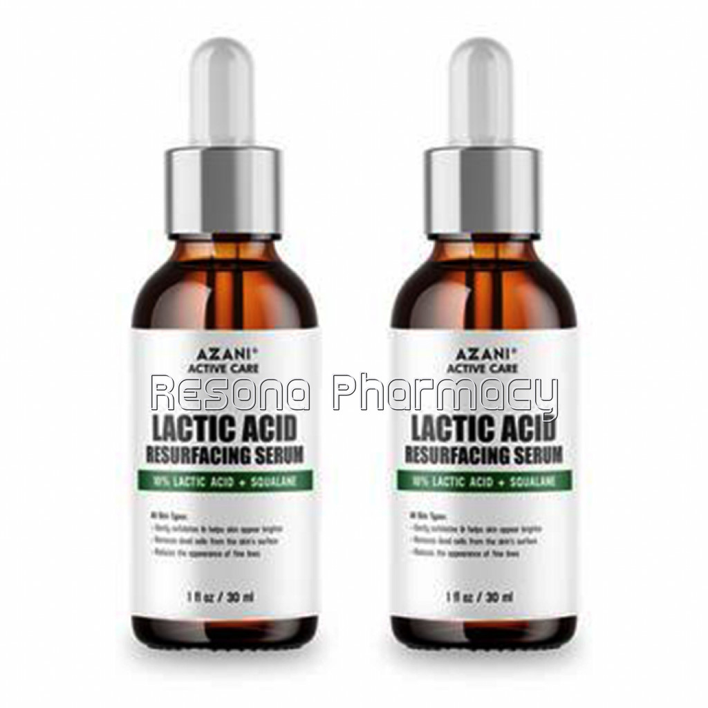 Lactic Acid Resurfacing Serum For Exfoliating Dead Skin, Reduces Fine Lines, 10% Lactic Acid, Squalane  Brighter and Lighter Skin, Women and Men 30Ml Pack Of 2