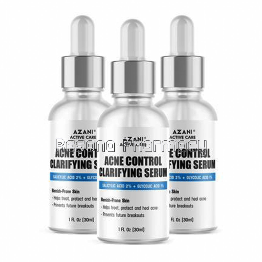 Acne Clarifying Serum For Reducing Acne, Blemishes and Clogged Pores, 2% Salicylic Acid and 1% Glycolic Acid  Prevents Future Acne Breakouts, Women and Men 30Ml Pack Of 3