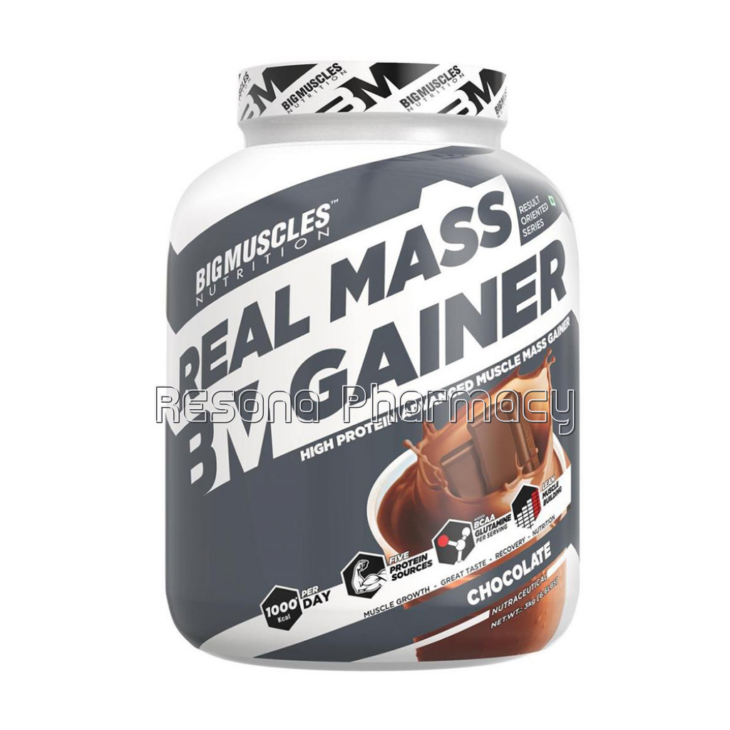 Real Mass Gainer Chocolate Flavour 3 Kg