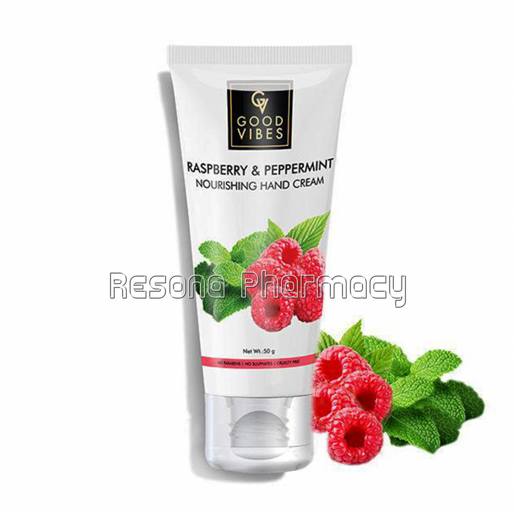 Good Vibes Nourishing Hand Cream   Raspberry And Peppermint (50 Gm)