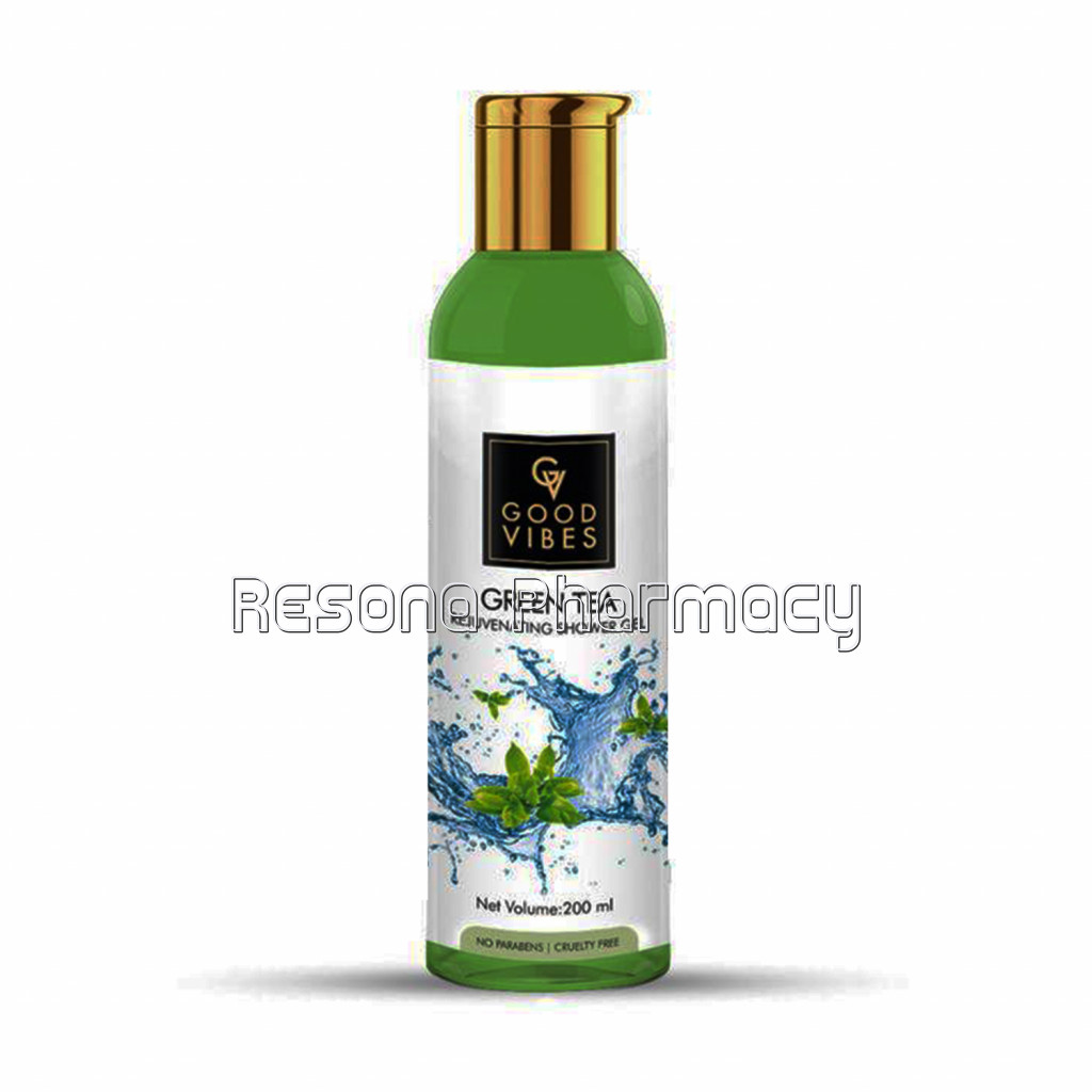 Good Vibes Rejuvenating Shower Gel (Body Wash)   Green Tea (200 Ml)
