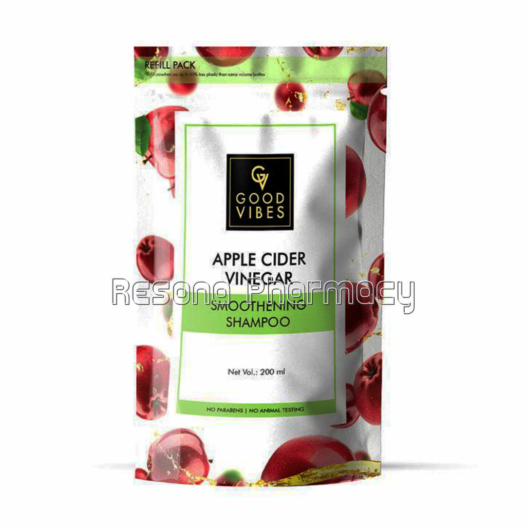 Good Vibes Smoothing Shampoo   Apple Cider Vinegar 200 Ml Refill Pack