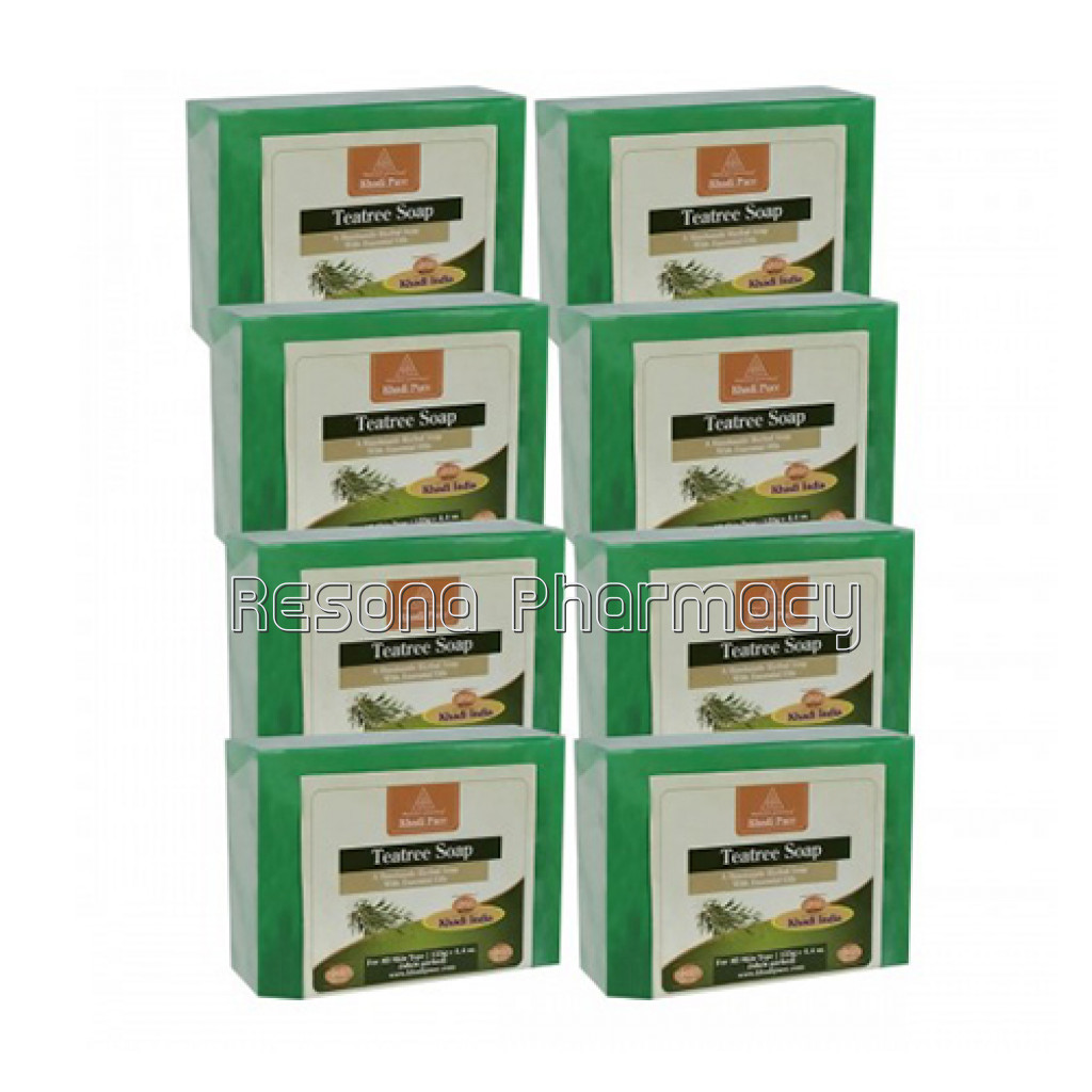 Khadi Pure Herbal Teatree Soap   125G (Set Of 8)