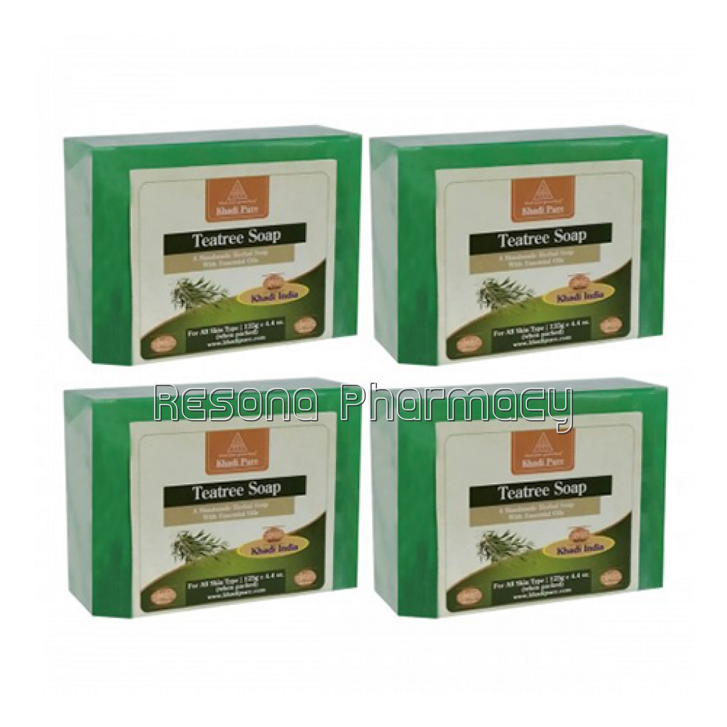 Khadi Pure Herbal Teatree Soap   125G (Set Of 4)