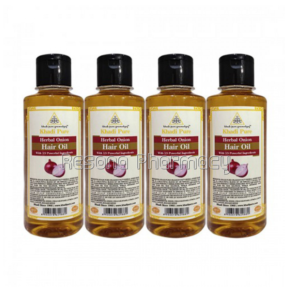 Khadi Pure Herbal Onion Hair Oil   210Ml (Set Of 4)