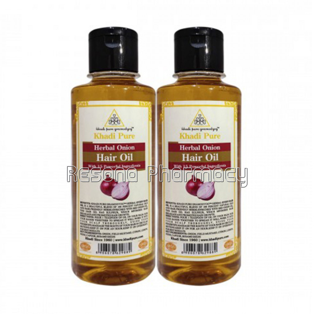 Khadi Pure Herbal Onion Hair Oil   210Ml (Set Of 2)