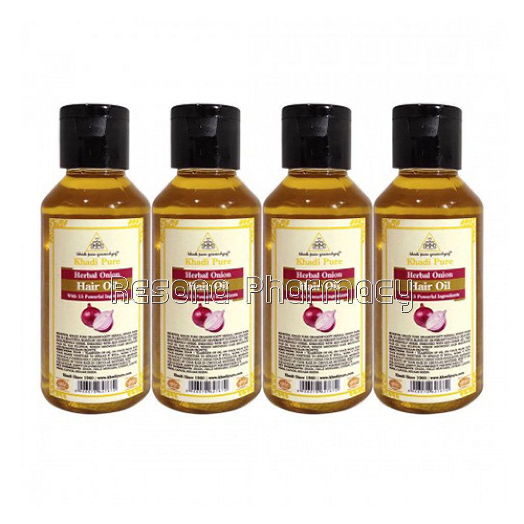 Khadi Pure Herbal Onion Hair Oil   100Ml (Set Of 4)