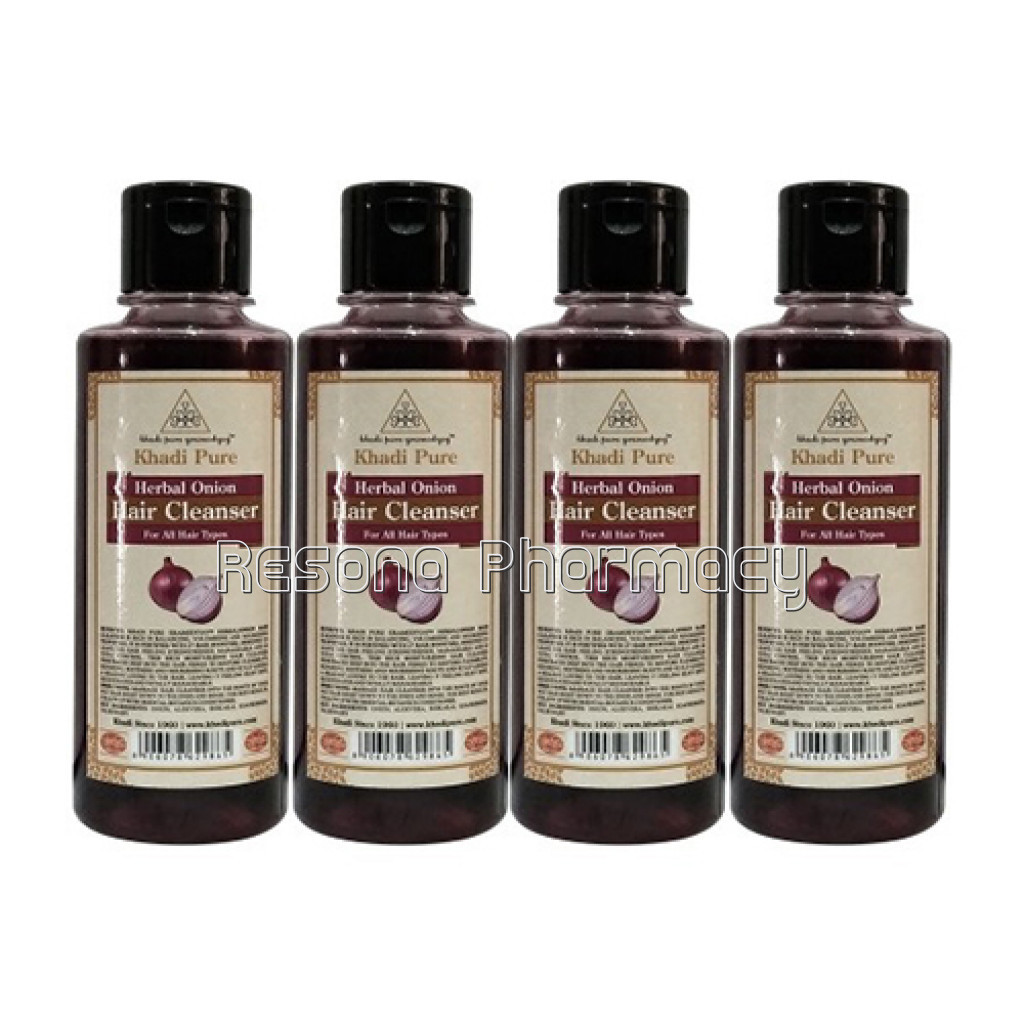Khadi Pure Herbal Onion Hair Cleanser   210Ml (Set Of 4)