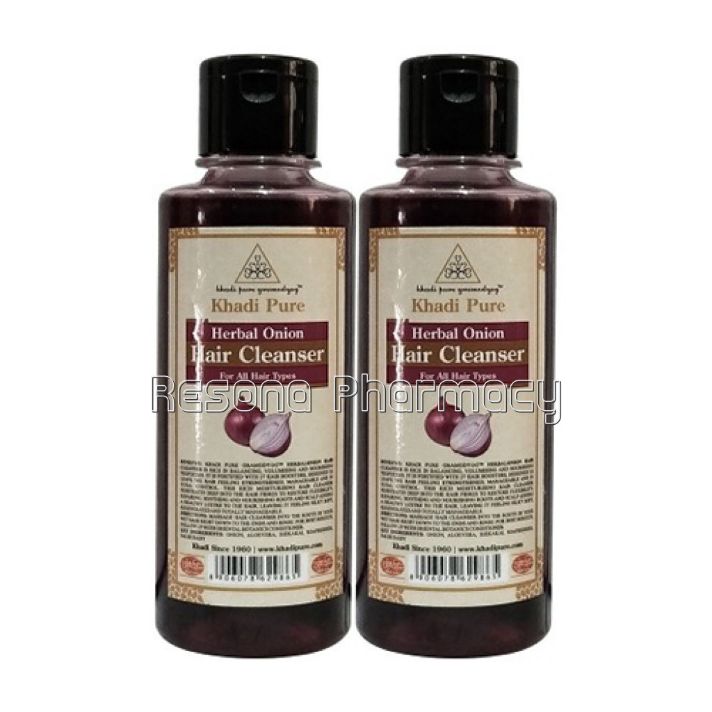 Khadi Pure Herbal Onion Hair Cleanser   210Ml (Set Of 2)