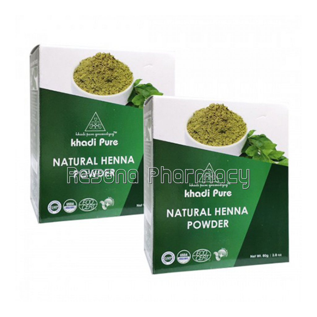 Khadi Pure Herbal NaNaturalHenna Powder   80G (Set Of 2)