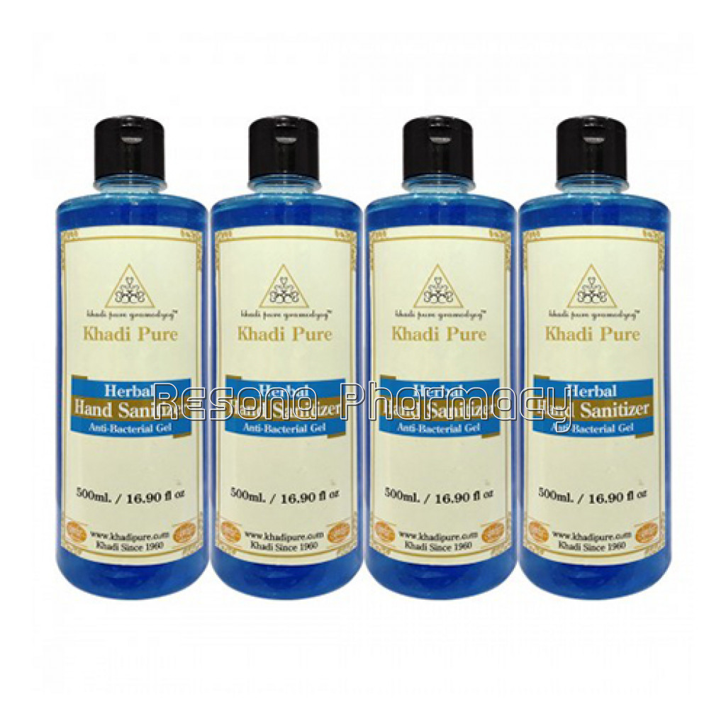 Khadi Pure Herbal Hand Sanitizer   500Ml (Set Of 4)
