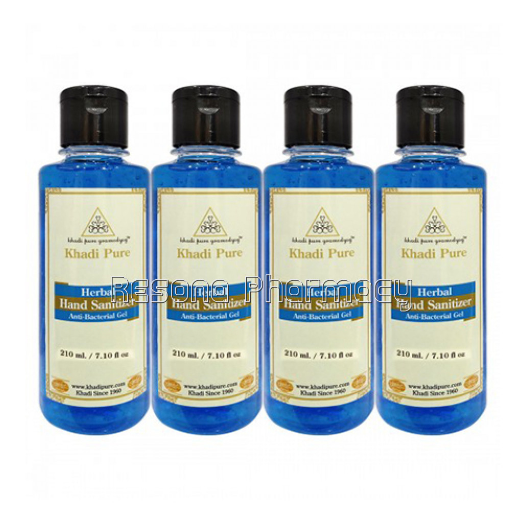 Khadi Pure Herbal Hand Sanitizer   210Ml (Set Of 4)