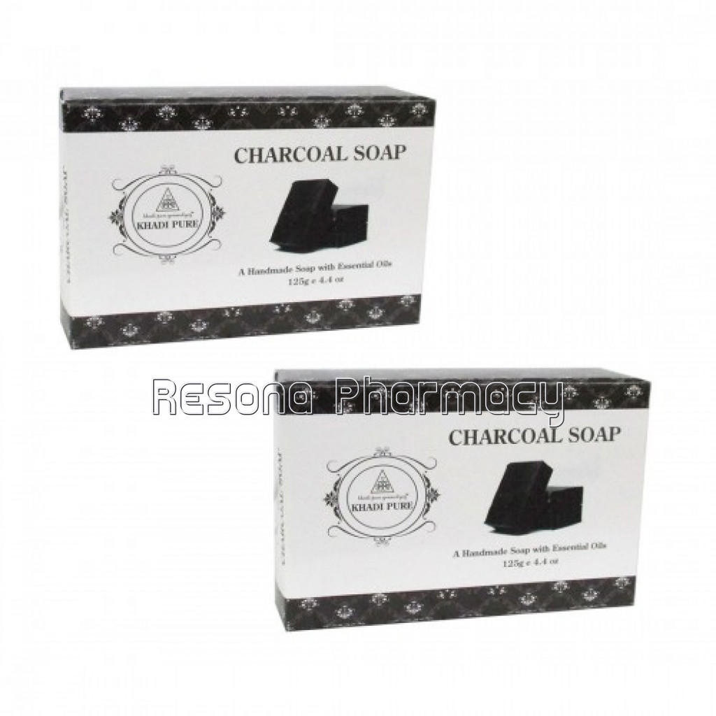 Khadi Pure Herbal Charcoal Soap   125G (Set Of 2)