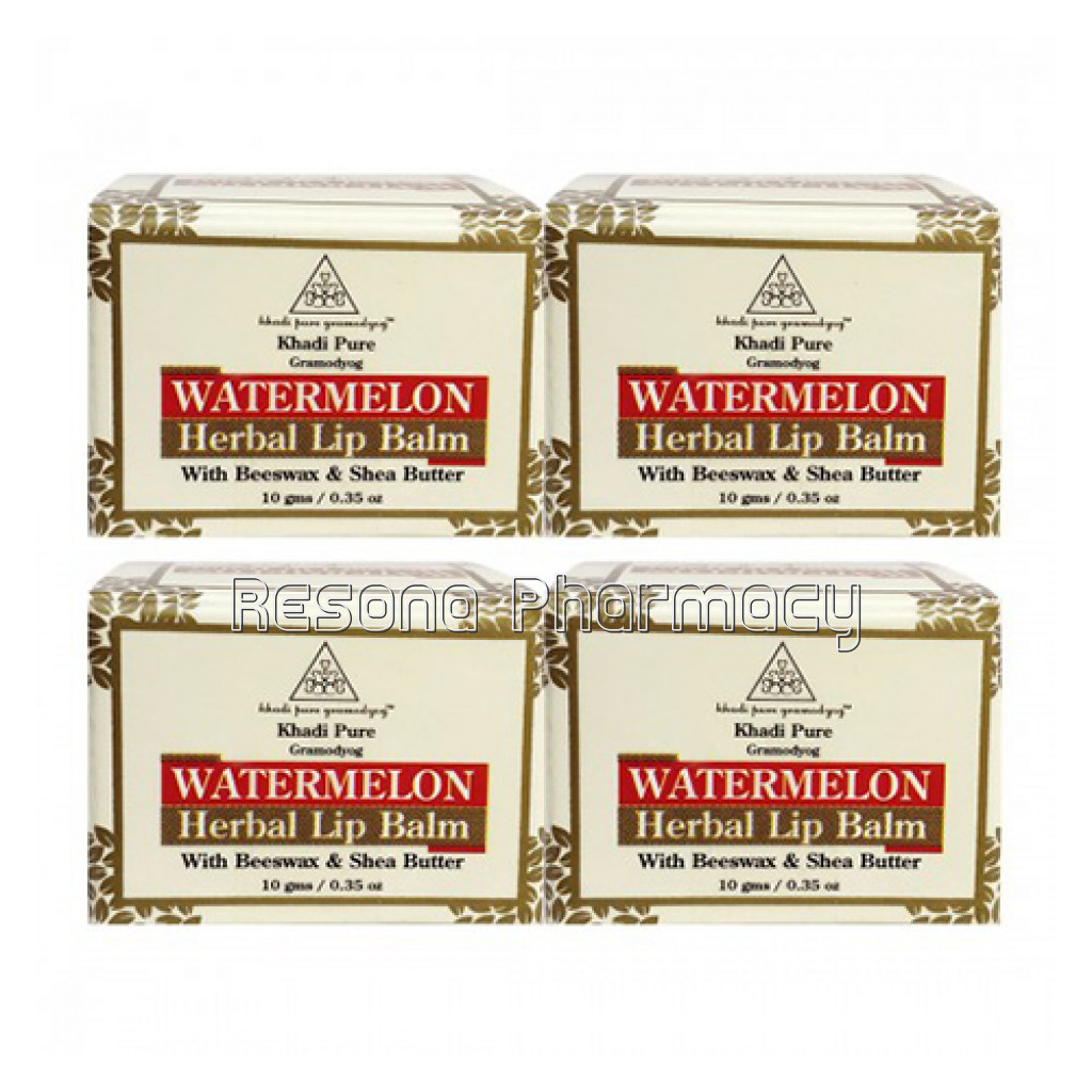 Khadi Pure Herbal Watermelon Lip Balm   10G (Set Of 4)