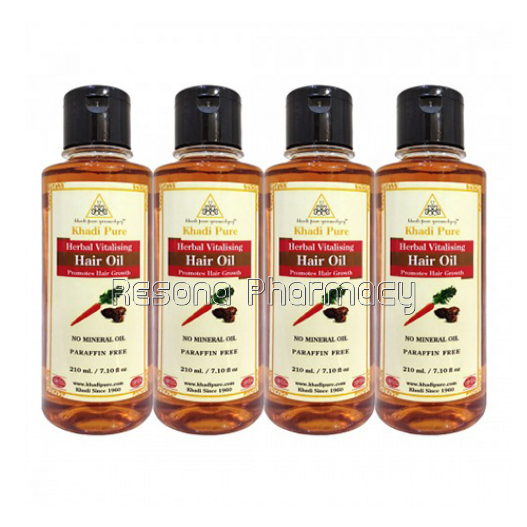 Khadi Pure Herbal Vitalising Hair Oil   210Ml (Set Of 4)