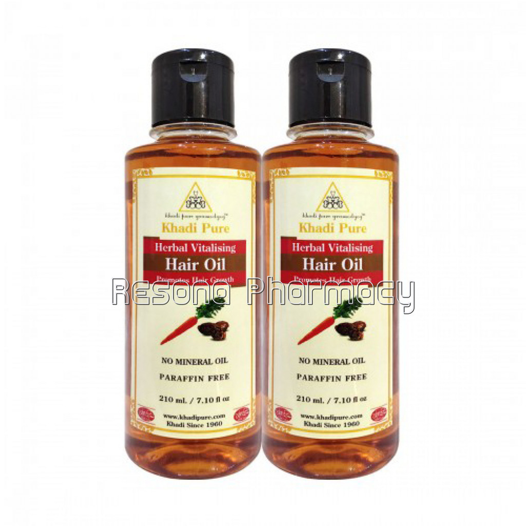 Khadi Pure Herbal Vitalising Hair Oil   210Ml (Set Of 2)