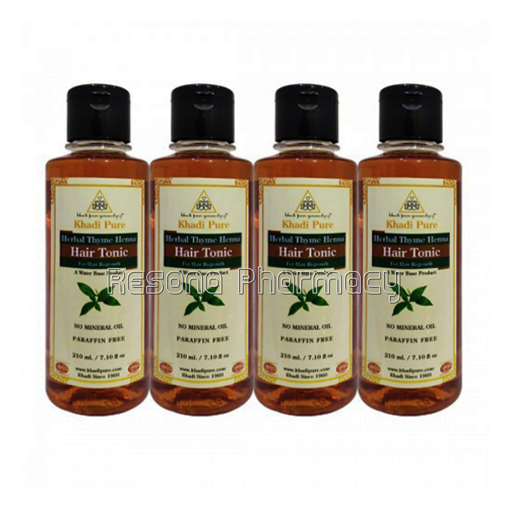 Khadi Pure Herbal Thyme Henna Hair Tonic   210Ml (Set Of 4)