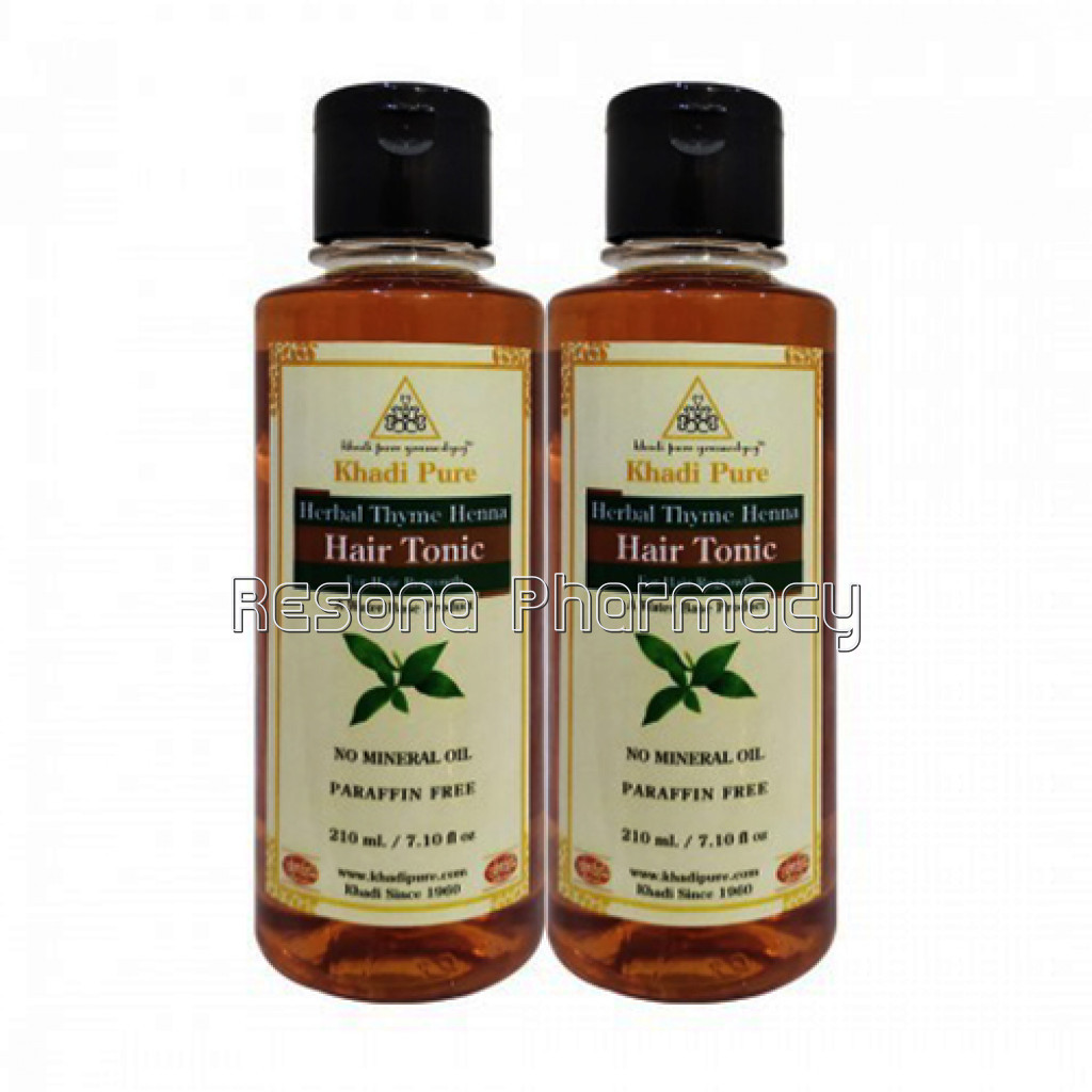 Khadi Pure Herbal Thyme Henna Hair Tonic   210Ml (Set Of 2)