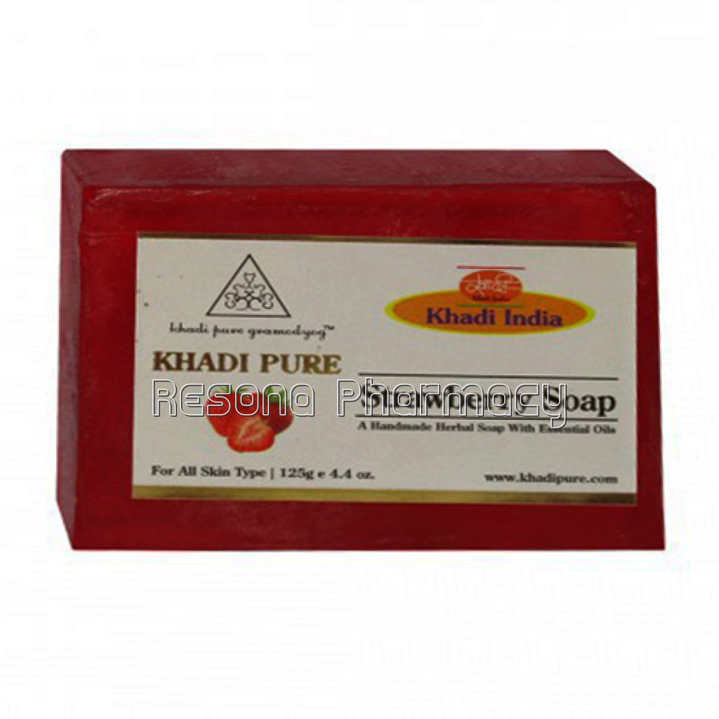 Khadi Pure Herbal Strawberry Soap   125G