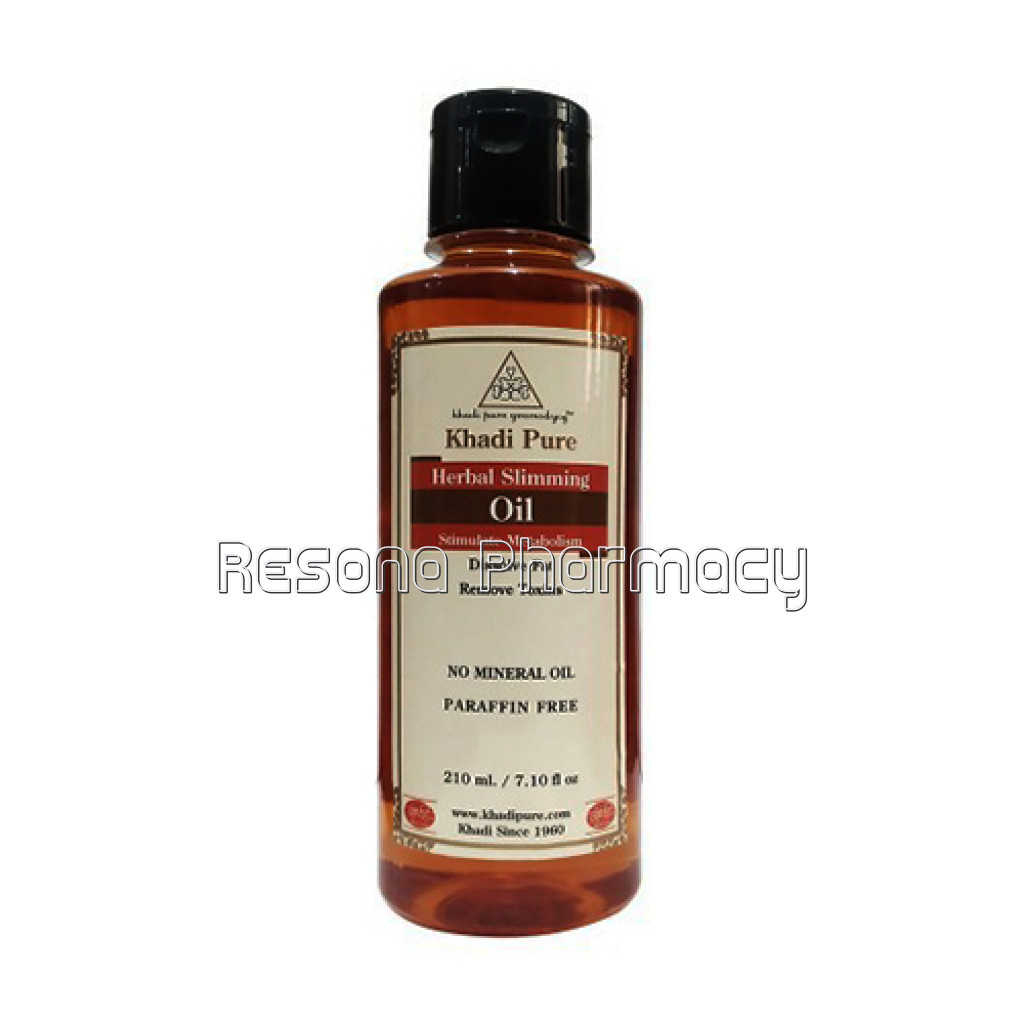 Khadi Pure Herbal Slimming Oil Paraffin Mineral Oil Free   210Ml
