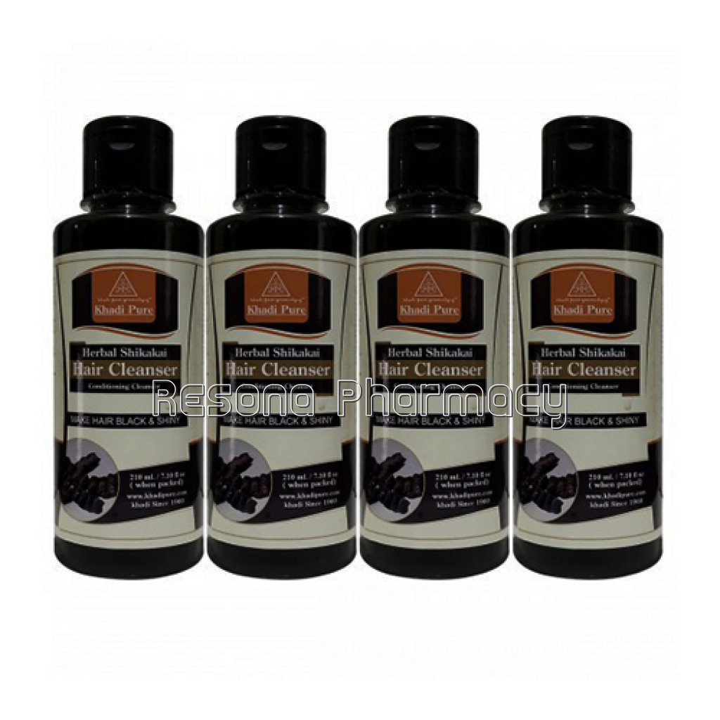 Khadi Pure Herbal Shikakai Hair Cleanser   210Ml (Set Of 4)