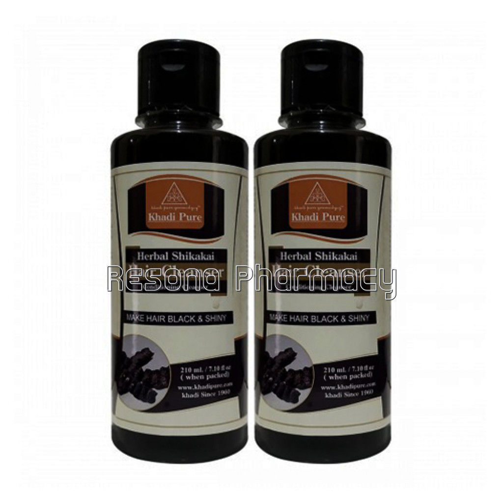 Khadi Pure Herbal Shikakai Hair Cleanser   210Ml (Set Of 2)