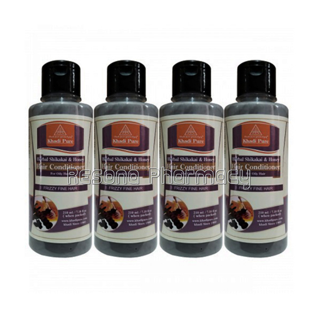 Khadi Pure Herbal Shikakai and Honey Hair Conditioner   210Ml (Set Of 4)