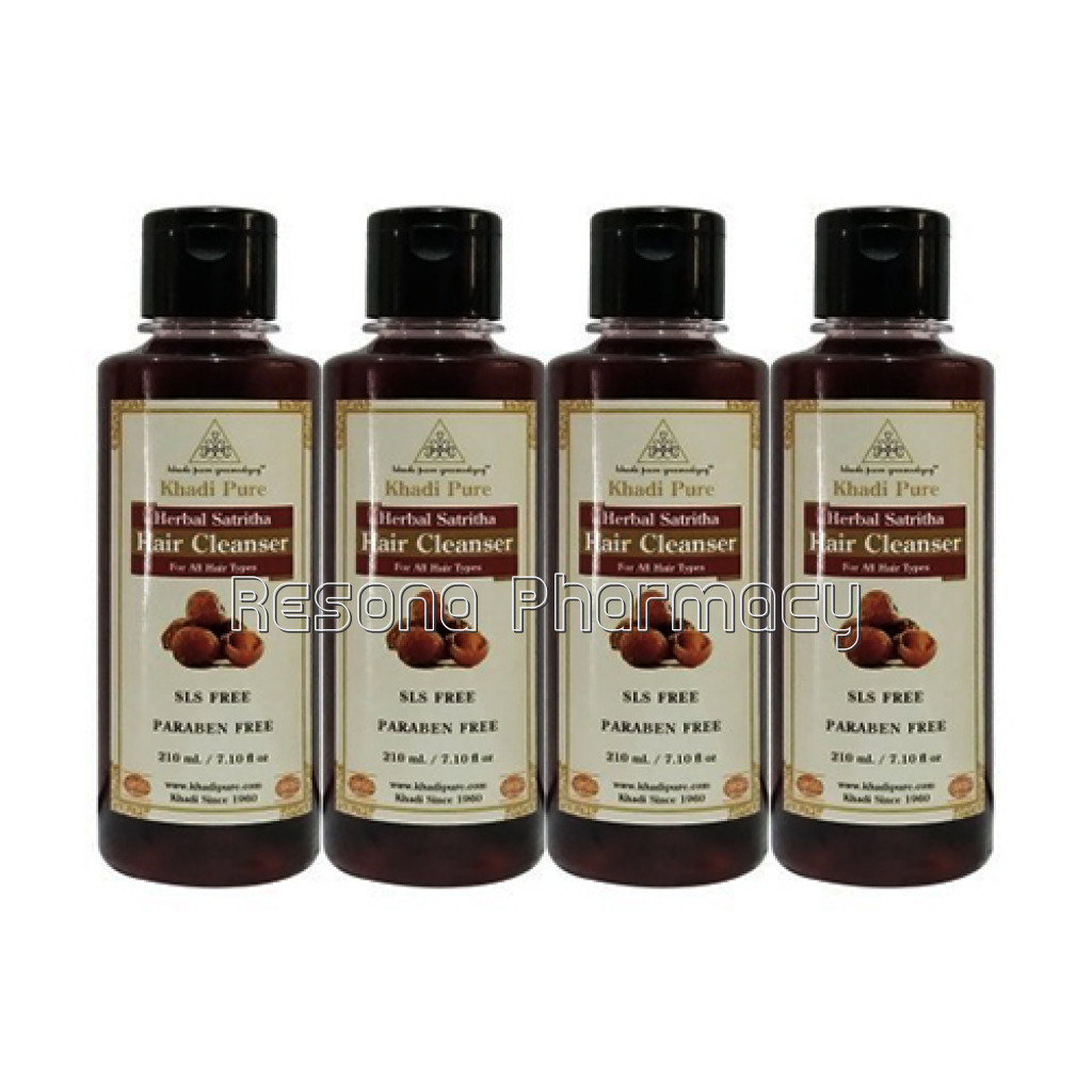 Khadi Pure Herbal Satritha Hair Cleanser Sls Paraben Free   210Ml (Set Of 4)
