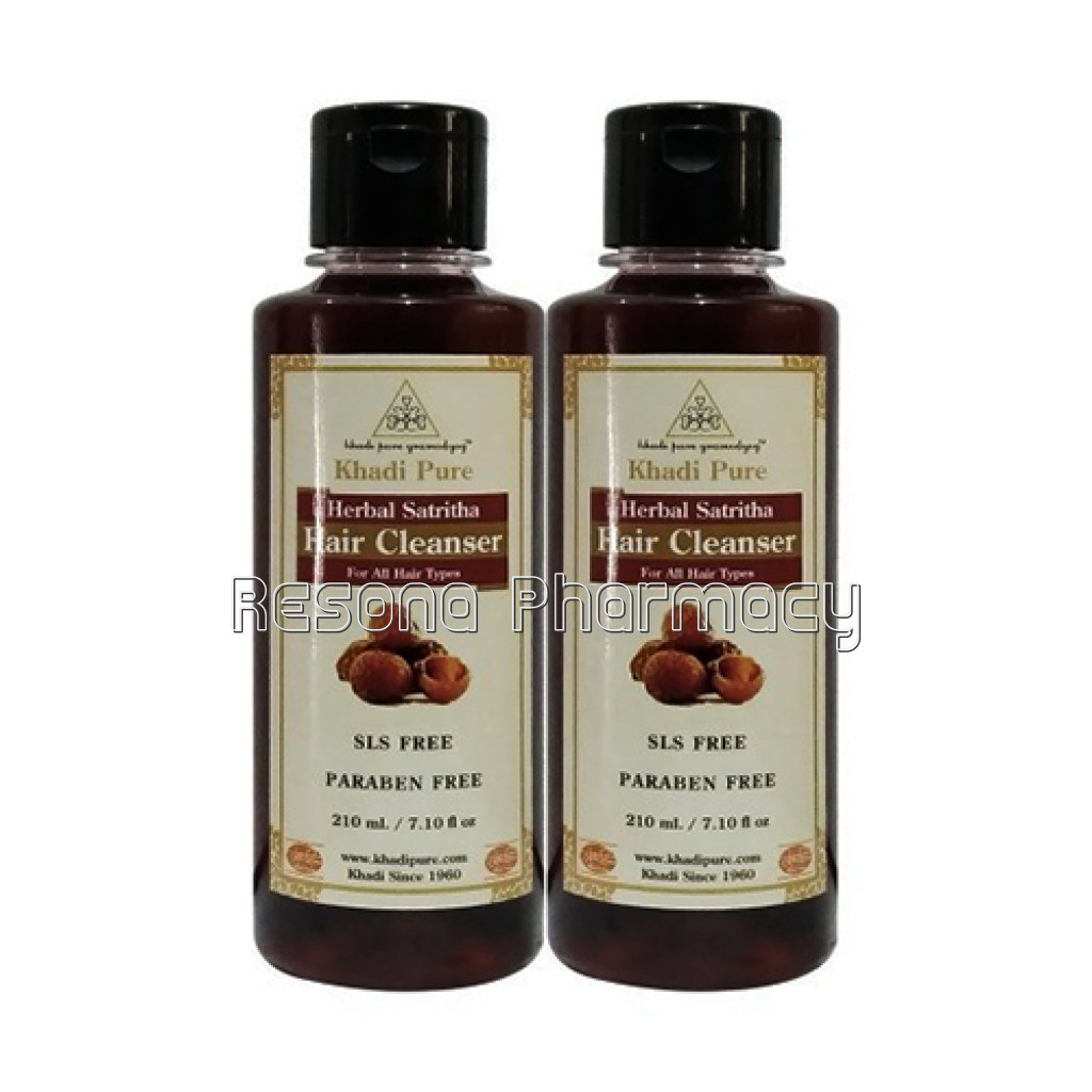 Khadi Pure Herbal Satritha Hair Cleanser Sls Paraben Free   210Ml (Set Of 2)
