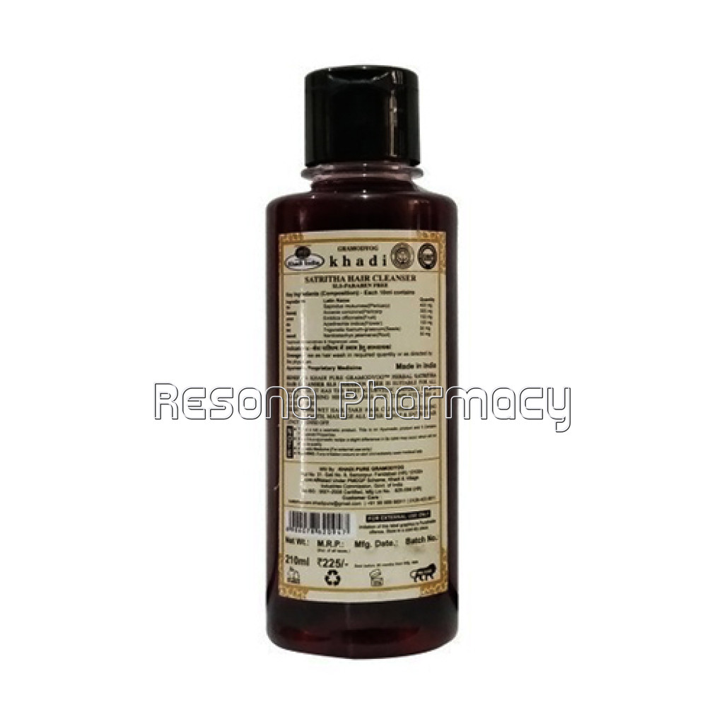 Khadi Pure Herbal Satritha Hair Cleanser Sls Paraben Free   210Ml