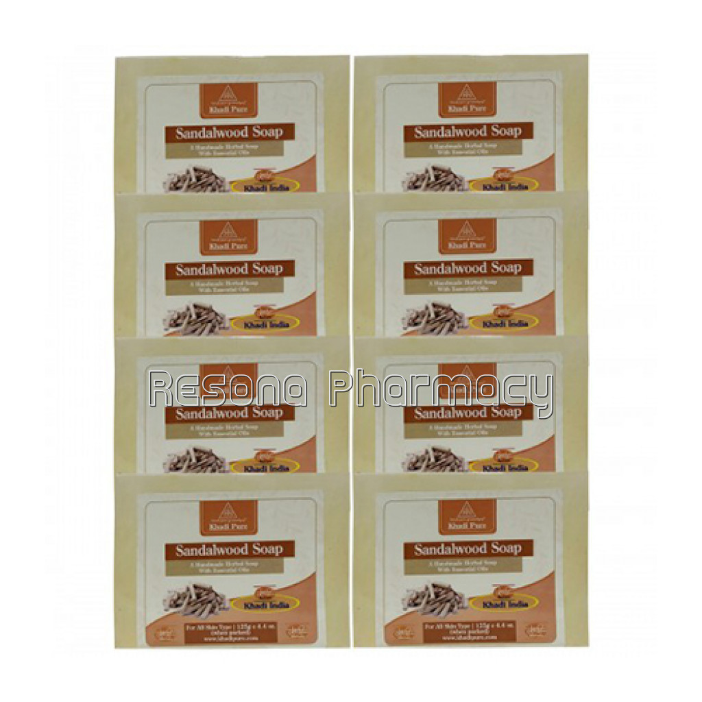 Khadi Pure Herbal Sandalwood Soap   125G (Set Of 8)